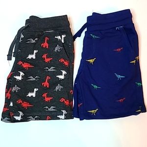 Set of 2 Faze1 Brand Cotton Shorts - Dinosaur Theme - Size 4T toddler